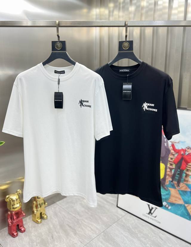 P200 Armani 阿玛尼 2025年春夏新品上新 三标齐全 圆领短袖T恤 好货不用过多介绍 看细节 专柜码数：M-Xxl 175 140建议M 码数偏大