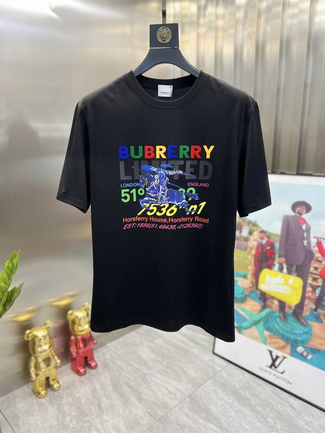 P200 Burberry 巴宝莉 2025年春夏新品上新 三标齐全 圆领短袖T恤 好货不用过多介绍 看细节 专柜码数：M-Xxl 175 140建议M 码数偏