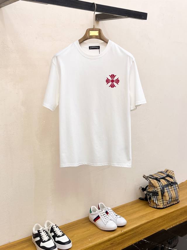 P210 克罗心2025春夏新品 三标齐全 圆领纯棉短袖T恤 好货不用过多介绍 看细节 专柜码数：M-Xxxl 175 140建议L