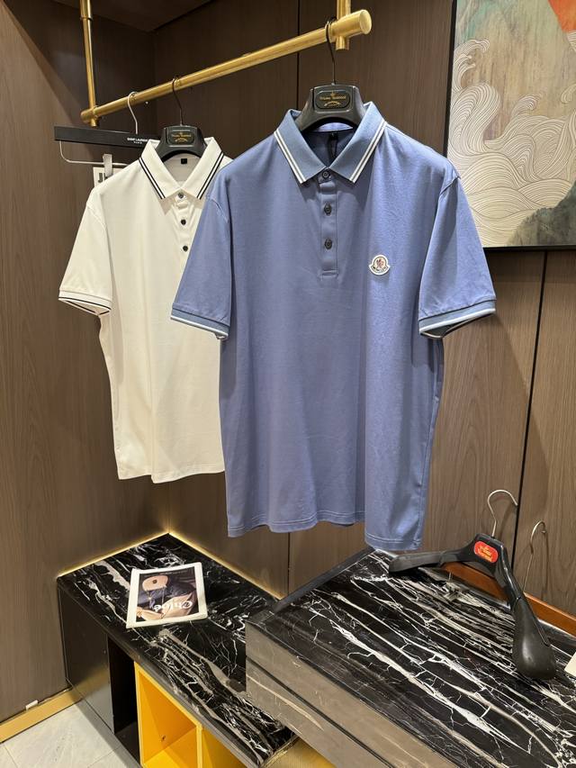 P250 Mon25S春夏男士Polo 胸前标志性Logo徽标 整体非常的轻商务休闲！！上身轻盈舒适顺滑 到手绝对让你觉得物有所值的一件单品！！！码数M-3Xl