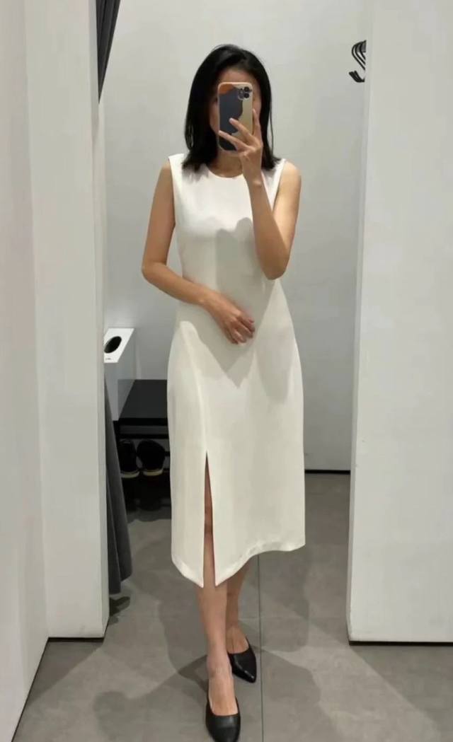 P200 连衣裙 极简醋酸缎面百搭弹力连衣裙 颜色：黑 白 灰 香槟 尺码：S M L Xl
