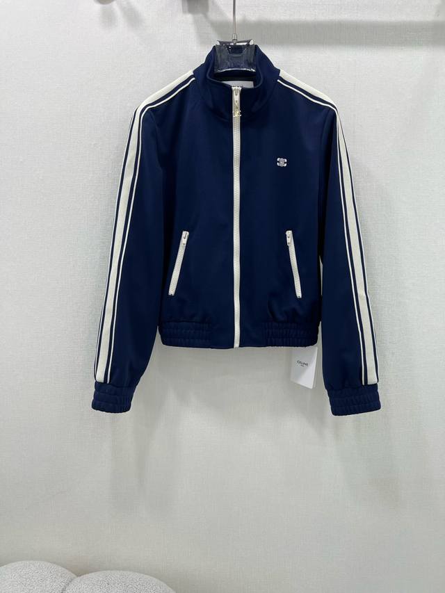 P330Celin* 25Ss早春新款 学院风运动休闲夹克 长裤 分开出售高版出品自买原版 一比一复刻 采用定制的运动风棉质面料，轻薄柔软，触手亲肤细腻又透气，