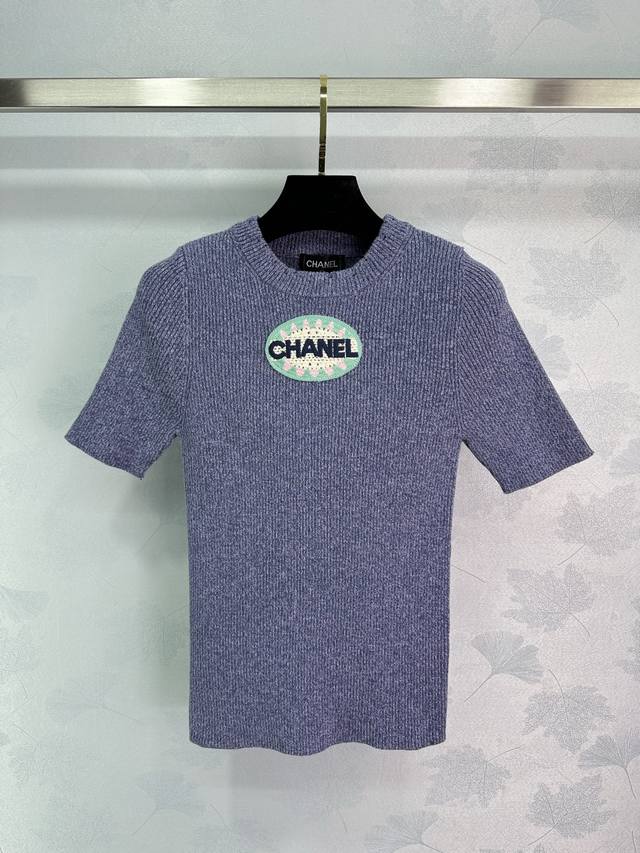 P250Chane*25Ss早春新款 字母微标背心针织短袖 丨独家高版出品！定制Yb进口纱线织造 定色定染 完美还原品相 柔软亲肤 舒适有型 呈现明显毛绒料质感
