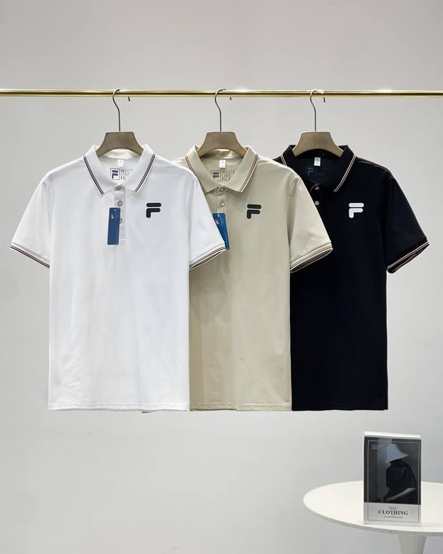 120包邮 斐乐Fila男士撞色翻领冰丝Polo衫凉爽Polo上衣运动休闲短袖T恤，处处彰显品牌魅力，上身真的超级有质感，可休闲可商务！ 上海广商贸易公司订单，