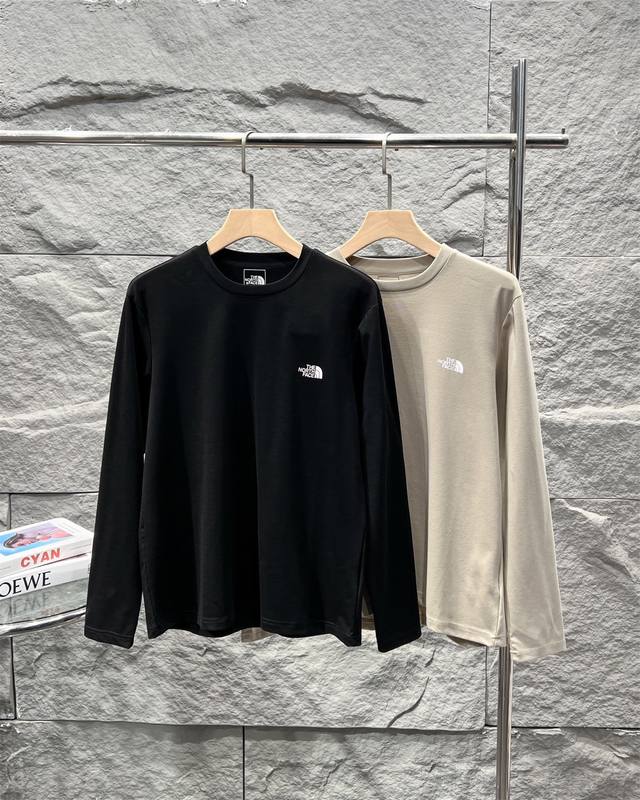 120包邮 tnf/2025北面男长袖T恤吸湿Upf防晒户外新款 休闲舒适户外秋季新款基础长袖，外穿！打底长袖T 绝对的高品质， 原版百搭款！ 随意慵懒打底T恤