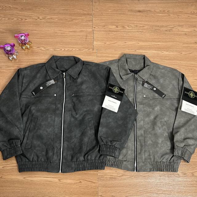 180 Stone Island 石头岛Pu皮棒球服夹克外套 【甄选品质 实拍可见】面料采用高品质优质三防正品Pu皮面料防雨防风设计 多处机能拉链设计 拼接设计