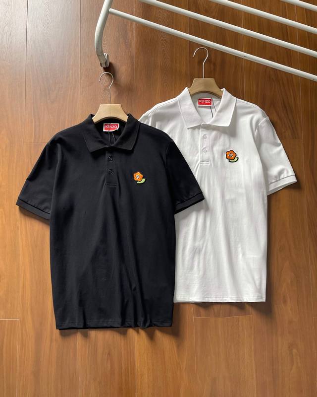 100【高品质】货号2513 kenzo 高田贤 虎头25春夏新品 Pop Boke 波普海棠花男士经典版型刺绣短袖Polo衫 高品质首选各明星同款 版型非常正