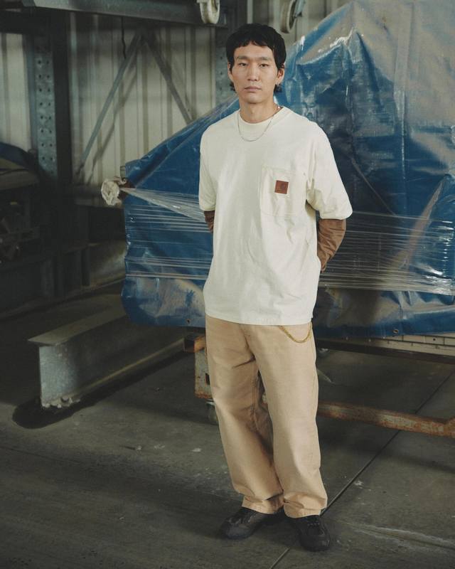 p110 原厂品质量 Carhartt Wip卡哈特标签口袋皮标Logo短袖 carhartt Wip Fw25/S Eldon Pocket T-Shirt宽
