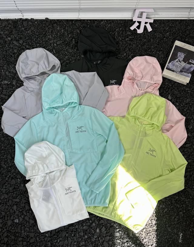 170 - 始祖鸟Arcteryx 字母印花Logo休闲宽松透气拉链轻薄凉感连帽防晒服 男女同款 - 热爱探索自然，却总被烈日与闷热困扰？始祖鸟Arcteryx