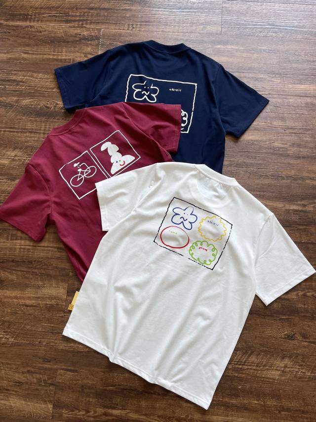 上新110！【新品】素然Ankorau安高若25春季女士经典休闲干爽图案短袖T恤！！ 活力春夏，灵感焕新，艺术家联名 趣味印花！！ design misaki