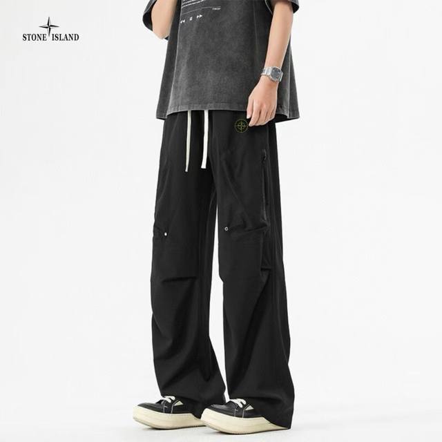 上新发120 stone Island石头岛海外版25Ss新款四色Ins工装机能风伞兵工装裤 裤子版型宽松 细节完美 水洗工装面料耐磨耐脏 立体裁剪宽松版型 进