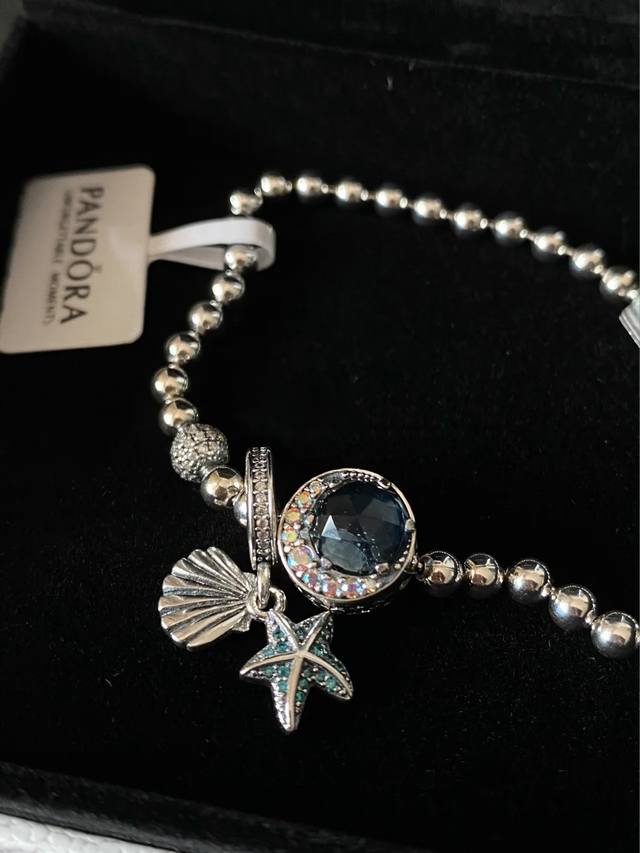 190 Pandora海洋珠串手链 原单级别 代工厂出品 官网新款！很清新的感觉 满满的夏日感～小红书爆火的珠珠手链！海洋系列 打开盒子的一瞬间真的惊艳全家月亮