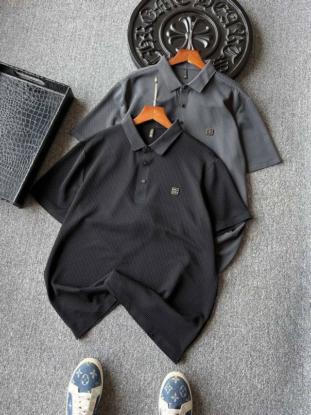 140 专柜顶级无痕！ 人气爆款！Zegna/杰尼亚专柜新品无痕锦氨短袖Polo衫！恒隆在售万元级，款号：2372 杰尼亚家今年最新研发冰氧液氨锦氨棉面料！表层