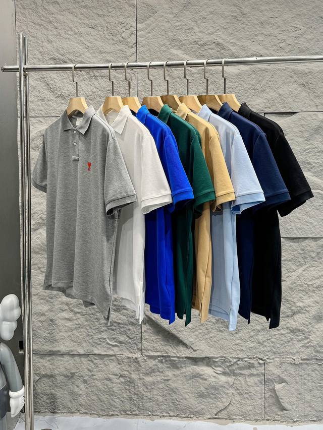 控120 Amiparis 爱心系列 红色爱心短袖Polo衫 S Ｍ L Xl 衣长 69 71 73 75 胸围 52 54 56 58 肩宽 48 50 5