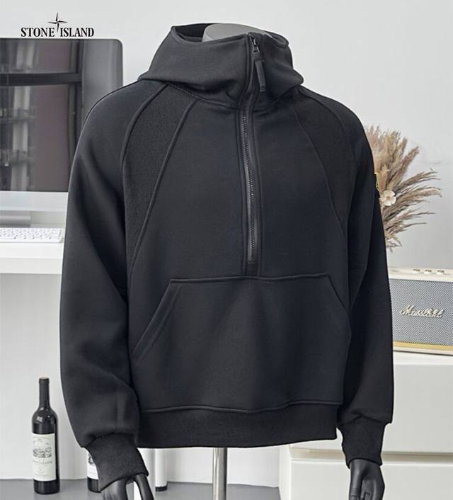 上新 ！！ 160 ！！！ Stone Island石头岛 美版宽松落肩户外休闲系列圆领卫衣外套 男女潮款 采用国标新疆华棉针织面料 亲肤透气舒适有质感 炒鸡火