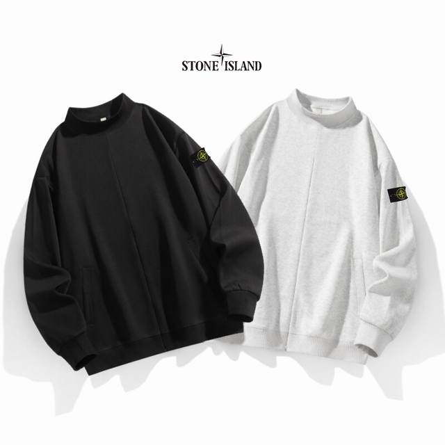 上新 ！！ 130 ！！！ Stone Island石头岛 美版宽松落肩户外休闲系列圆领卫衣外套 男女潮款 采用国标新疆华棉针织面料 亲肤透气舒适有质感 炒鸡火