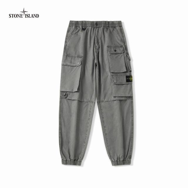 上新 P160【Stone Island石头岛 25春秋冬高品质刺绣全棉水洗立体袋休闲工装裤】 ◆采用新疆棉（97%棉3%氨纶）水洗面料，立体裁剪，大工装口装，