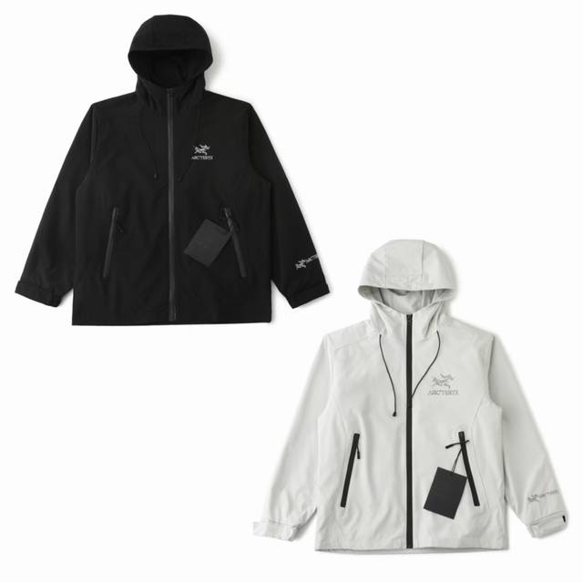 230 arcteryx/始祖鸟春秋新款户外连帽夹克冲锋衣防水防风外套 彰显独特风采 潮人出街魅力无限，男女同款百搭外套！ 面料：采用最新科技复合防水面料，增加