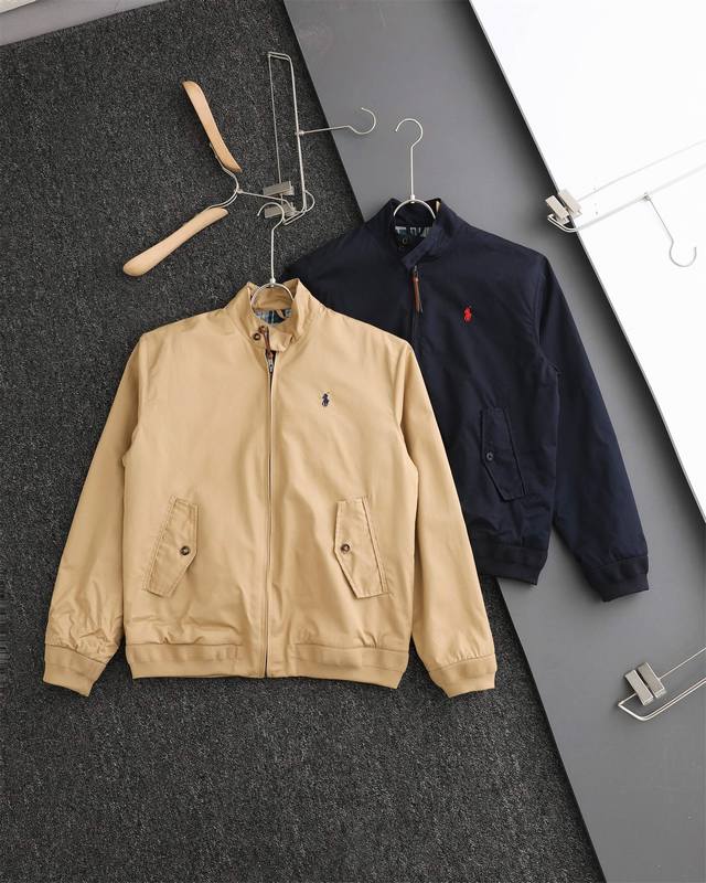220（顶级复刻） 春季最新Ralph Lauren拉夫劳伦老钱风 立领工装夹克外套 官网同步 男女同款 白百何 同款 货号Rl12020 面料是双层胫骨感，分
