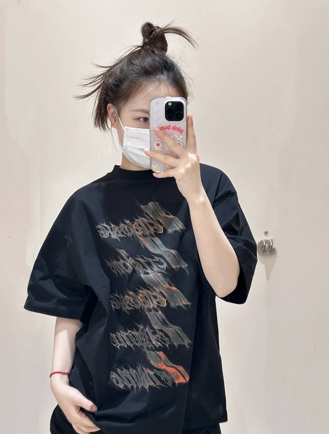 120包邮 顶级重磅330G版本Welldone官网新款火花橙色字母印花高街短袖 情侣款 顶级复刻，得物唯一正确版本，高难度印花，原版原包装，最高品质跑量冲刺！