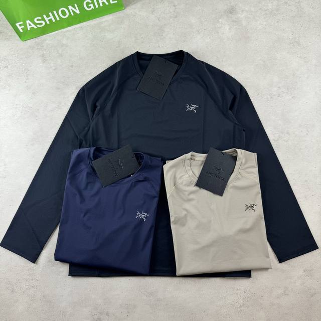 140 Arc'teryx 始祖鸟春季新款户外运动冰丝速干透气长袖T恤 整一批面料全都是科技速干面料，贴肤丝丝滑滑亲肤沁凉，秋季穿特别舒服的面料，这一件一定要给