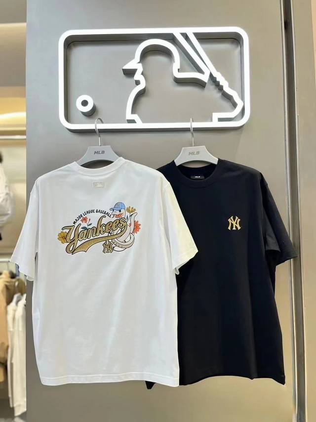 80 专柜同款Mlb / 洋基队 Ny印花高品质蛇年限定纯棉夏款柜子新款印花短袖T恤上衣 280克全棉透气面料 Ny洋基队情侣发泡烫印T恤，定制宽松舒适，超爆经