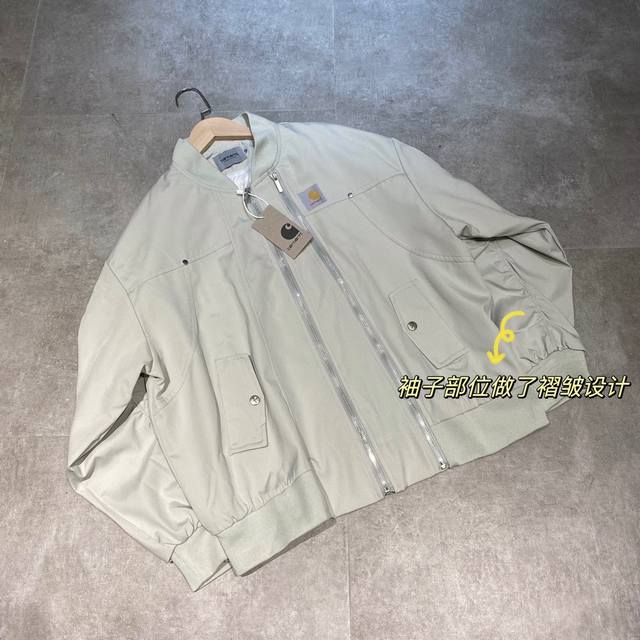 170 carhart卡哈特 高品质绣标飞行员立领机能夹克外套情侣款 color: 海盐绿 Size: M-Xl m 肩宽53 胸围120 衣长68 (Cm）