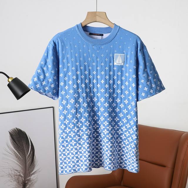 160 顶级版本 路易威登 Louis Vuitton 1V 25Ss早春 Lv雪花印花短袖 轻奢主义 男女日常通勤穿搭必备单品 正确版本 欢迎对比 详细特征
