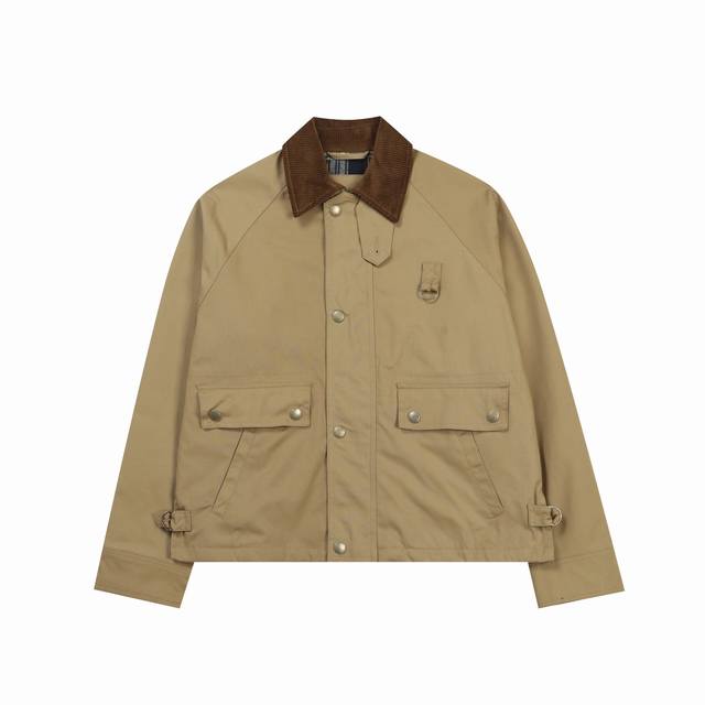 240#R10 Ralph Lauren拉夫劳伦巴恩风工装纯色单排扣女士短款休闲夹克外套 超级复古的巴恩风 简约格调，尽显不凡品味。 细节之处见真章，精致纽扣设