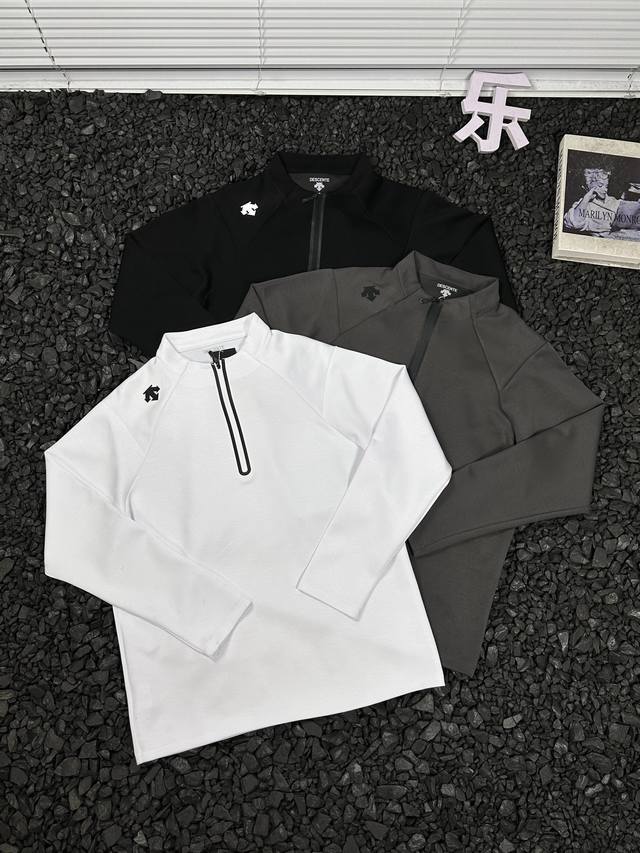 160 - 迪桑特Descente 运动简约休闲圆领半拉链长袖夹克外套 男女同款 - 如果你是运动爱好者，那迪桑特这款运动简约休闲圆领半拉链长袖夹克外套，绝对是