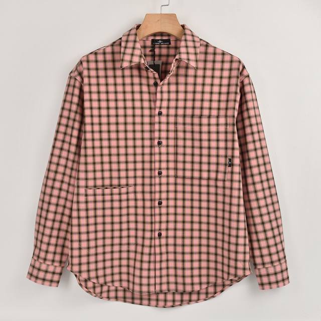 上新 P180 Stone Island 石头岛 高街秋季新款 真正新款 高版本格子衬衫，风格采用经典设计为主，极具辨识度，上身爆炸帅气，商务休闲男女都能驾驭，