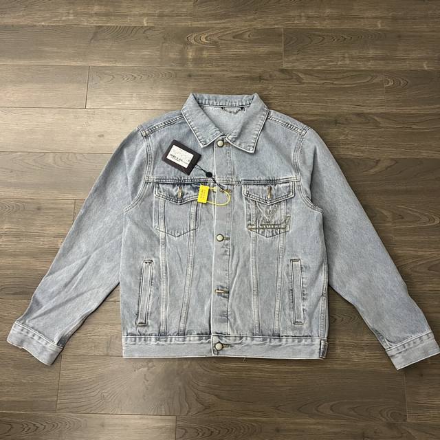 220 louis Vuitton Lv 路易威登25Ss 新款限量口袋金色金线大 Logo 字母刺绣水洗情侣牛仔外套-顶级原单版本 color：水洗蓝 siz