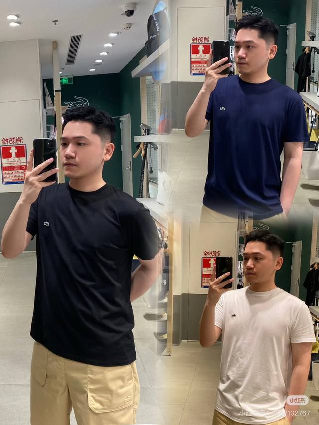新款上新 p110 鳄鱼经典情侣款精选高品质 刺绣小标T恤 专柜圆领，高端版，完美贴身，上身就知道什么叫高端品质 夏天如果说选择一件不会出错的基础款短T，鳄鱼家