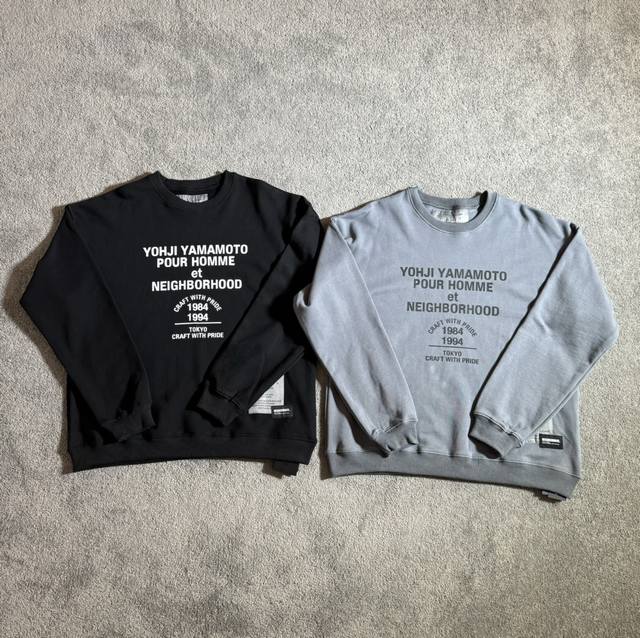180包邮 nbhd 山本耀司合作款卫衣 全棉毛圈400克。2色4码 胸围。 衣长。 肩宽 s。 57。 66。 57 m。59。 68。 59 l。 61。