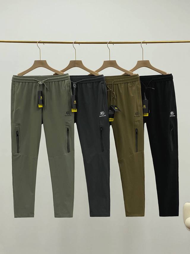 140包邮 颜色；黑色，灰色，绿色，卡其色 尺码；L-5Xl（款号628） 凯乐石男士户外运动立体裁剪夏季梭织速干透气跑步裤健身休闲长裤 这款运动裤采用Abct