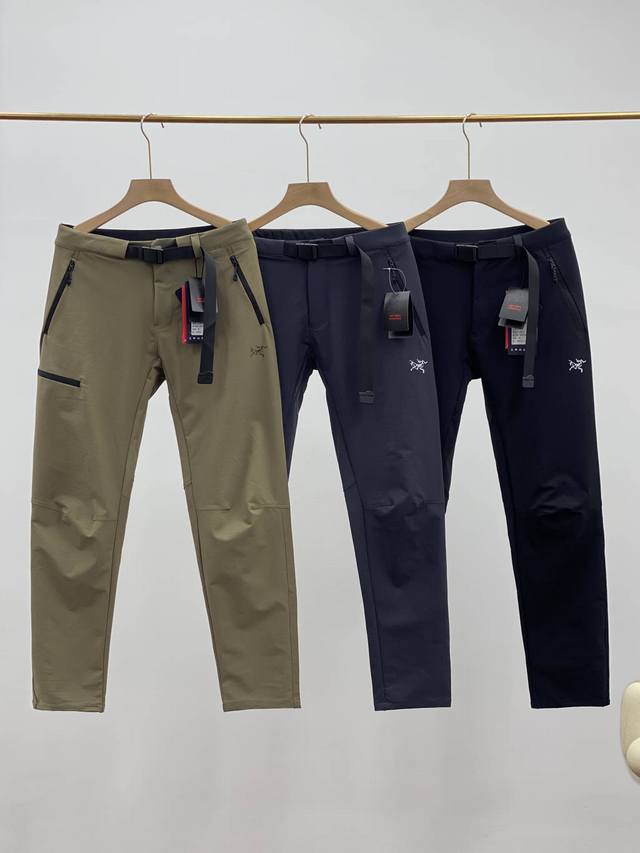 160包邮 颜色;黑色，灰色，军绿色，卡其色， 尺码L-5Xl（款号8813) 始祖鸟男士户外运动立体裁剪夏季梭织速干透气跑步裤健身休闲长裤 这款运动裤采用Ab
