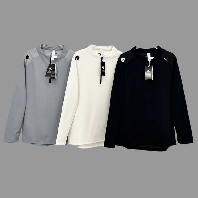 140 专柜同步Descente/迪桑特经典三色训练服速干薄款打底衫，男女情侣同款经典版型男女穿都好看，面料舒适，全部实拍图细节满满。代购好货 descente
