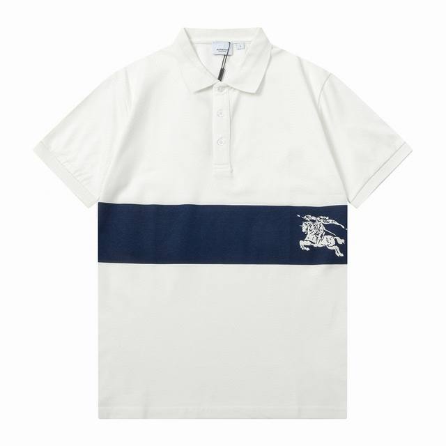 140 顶级版本 burberry/巴宝莉 25Ss 经典战马扎染Logo短袖Polo衫 面料采用定制240G珠地棉面料，定制定染 非普通面料 精选高档珠地网眼