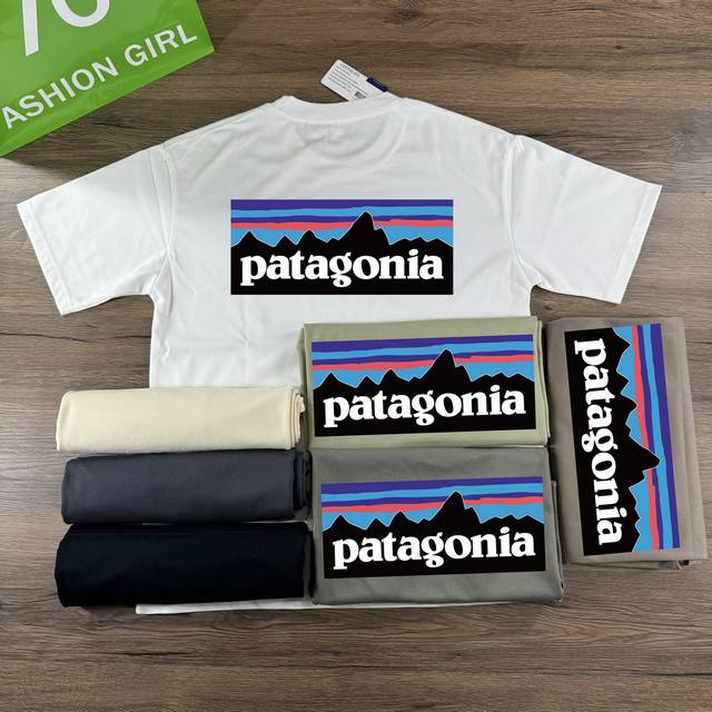 80【Patagonia巴塔哥尼亚 经典情侣款短袖T恤】 如今热销的顶级流量款！高品质280克纯棉面料，面料光滑，正适夏季穿搭，亲肤透气不起球，时尚又个性，超级