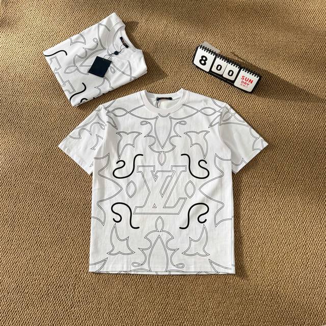160 【纯原臻品 】【顶级原版复刻】 - Louis Vuitton Ss25 绞染印花宽松休闲圆领套头短袖T恤 情侣款 - 想和还在为日常穿搭烦恼？Loui