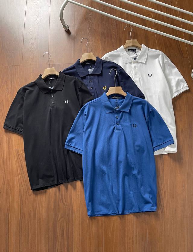 100【高品质】货号2608 fred Perry男士麦穗Polo衫简约纯色商务休闲修身翻领短袖T恤 高版本 做工细节巨好！胸前经典刺绣标志 细节精致 裁剪将简