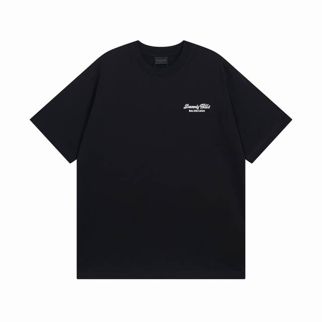 100 Balenciaga/巴黎世家2025 Ss 胸前小标字母新Logo刺绣短袖T恤 本市场No.1的质量 真正天花板品质 全部原版开发注意细节图 避免被盗