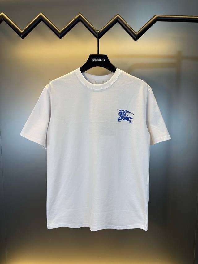 p130 顶级版本★Burberry巴宝莉Ss25春夏新款战马印花短袖T恤 hk专柜同步上新 超高品质280克双纱面料 原版定制，印花工艺，舒适柔软透气 休闲宽