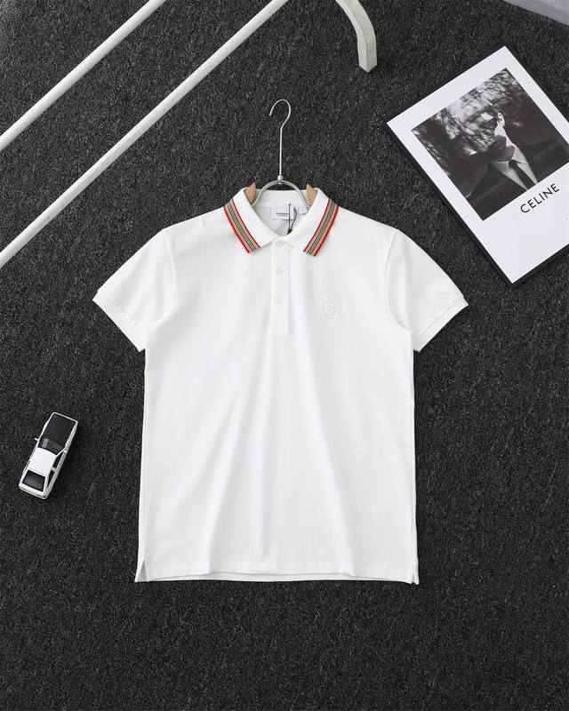140 （顶级复刻） burberry/巴宝莉 25Ss 经典战马Tblogo刺绣短袖Polo衫 面料采用定制240G珠地棉面料，田岛刺绣机刺绣，非普通刺绣不跑