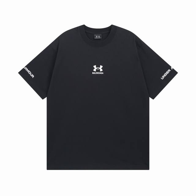 100 Balenciaga/巴黎世家2025 Ss 联名安德玛Under Armour前后左右印花短袖T恤 本市场No.1的质量 真正天花板品质 全部原版开发