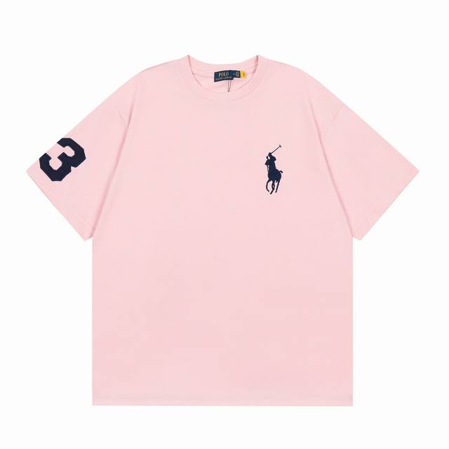 90 「顶级品质」 拉夫劳伦Ralph Lauren经典刺绣大马标圆领基础短袖 这两年拉夫劳伦风好大！审美真的有大大提高大马刺绣点缀就很好看，搭配短裤和阔腿裤无