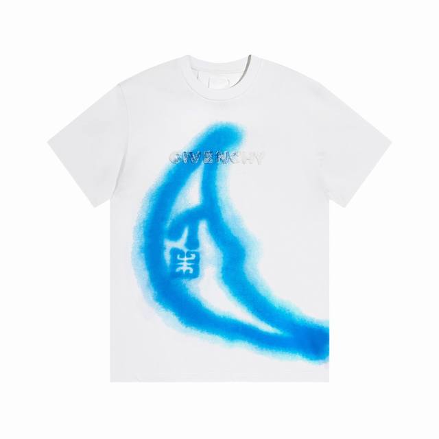 特价70纪梵希Givenchy Gvc2023新配色字母印花大破洞圆领短袖，康利数码直喷印花，专柜同步上新，男女同款现货发售尺码Sm