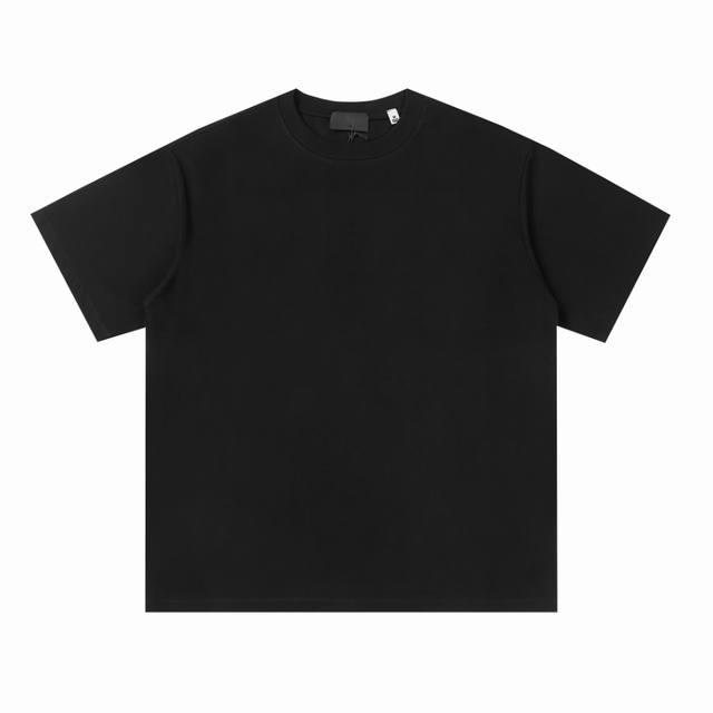 【黑色】 P80 fear Of God Fog复线Essentials 第七季Fg7C植绒字母短袖T恤 原厂面料 克重240G，细节上的设计处理都是精心制作