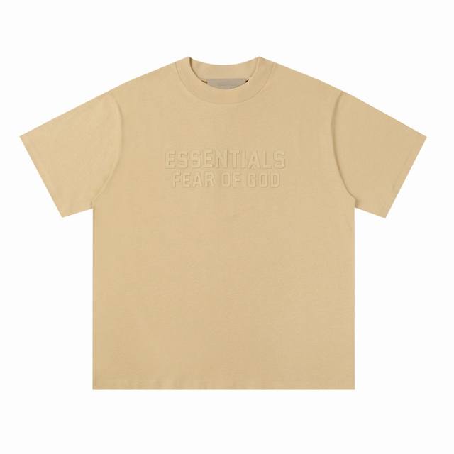 【轻奢杏】P80 fog复线Essentials 第八季立体硅胶双排大小字母短袖T恤 原厂面料 克重240G，细节上的设计处理都是精心制作 高品质产品 区别市场