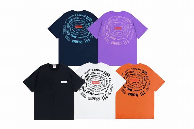 款号Bs702#P70 supreme Ss21 Spiral Tee螺旋字母 宽松版型 采用260克精梳棉双纱 从面料到辅料全部三标齐全跟足Zp 进口松井公司